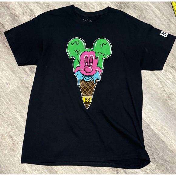 Disney Other - Disney NEFF Mickey Mouse Ice Cream Graphic‎ Black Mens T-Shirt